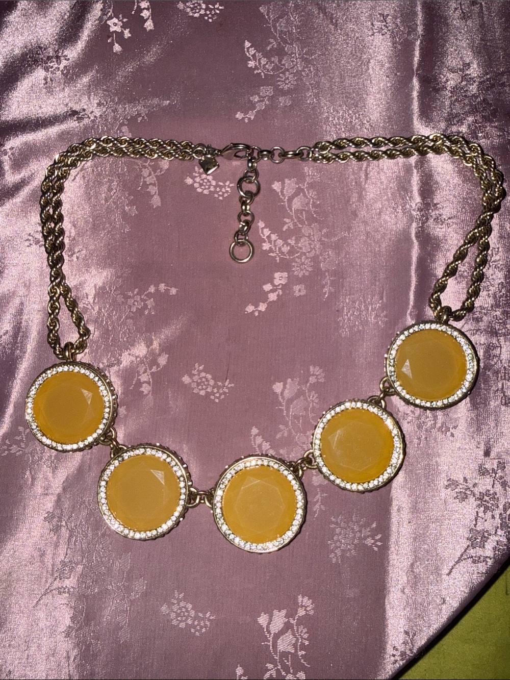 Gold-Tone Yellow Stone Statement Necklace buy banana republic